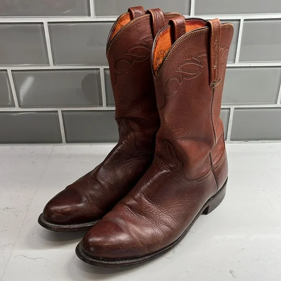 Lucchese Mens 9 D Mad Goat Ropers‎ Western Cowboy Boot Womens 8.5 D Rodeo N8793